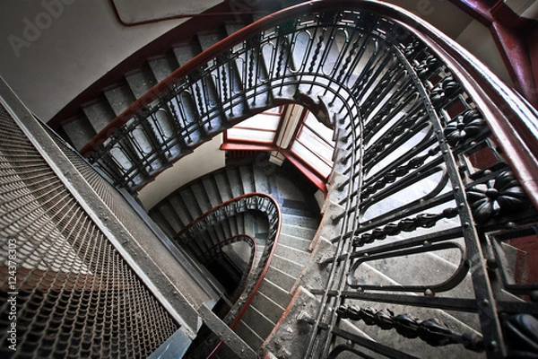 Obraz Old staircase in the house
