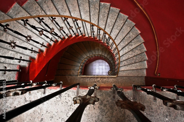 Obraz Beautiful red staircase