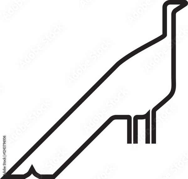 Obraz Line Art of Guinea Fowl Sign