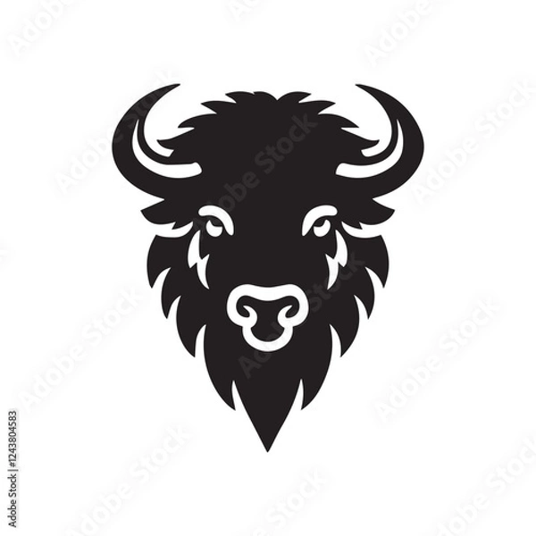 Obraz Bison vector illustration silhouette