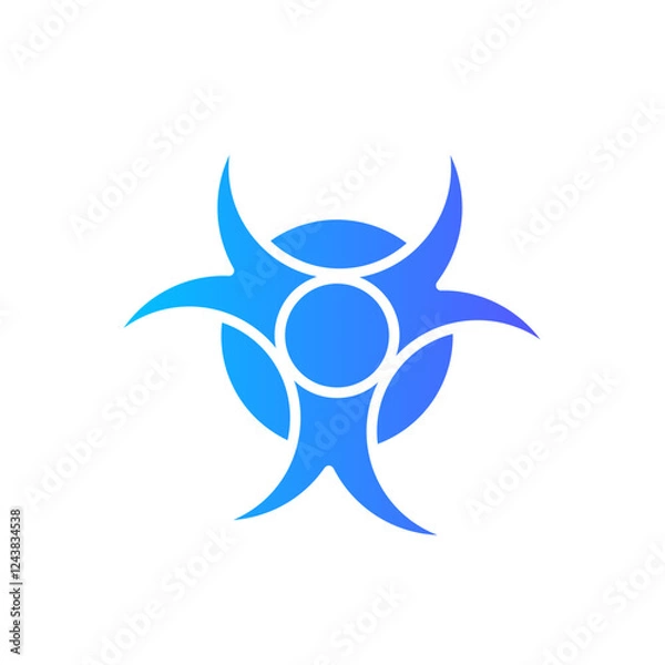 Fototapeta biohazard gradient icon
