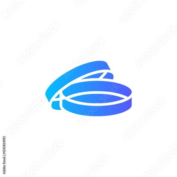 Fototapeta petri dish gradient icon