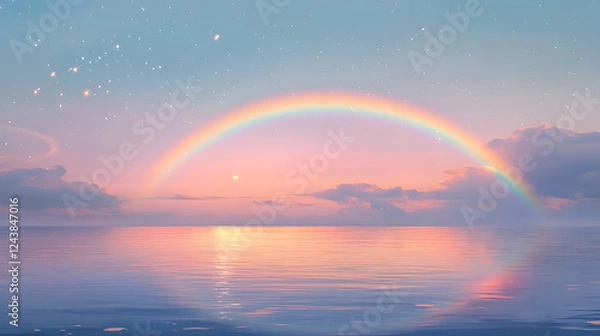 Fototapeta 3d sphere in pastel pink and purple colour in surreal and fantasy mood