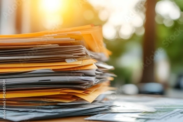 Obraz A well-organized coupon binder filled with different savings offers