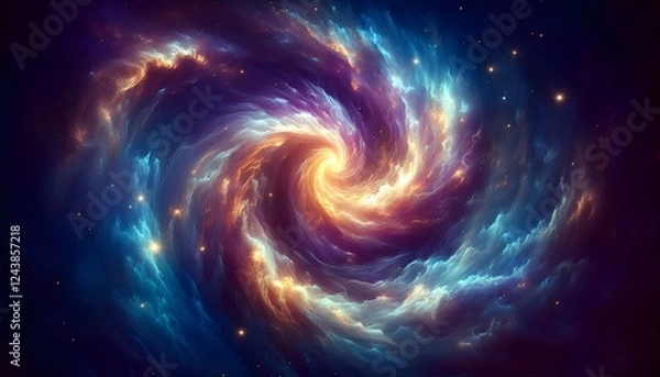 Fototapeta Cosmic Swirl of Energy, GENERATIVE AI	