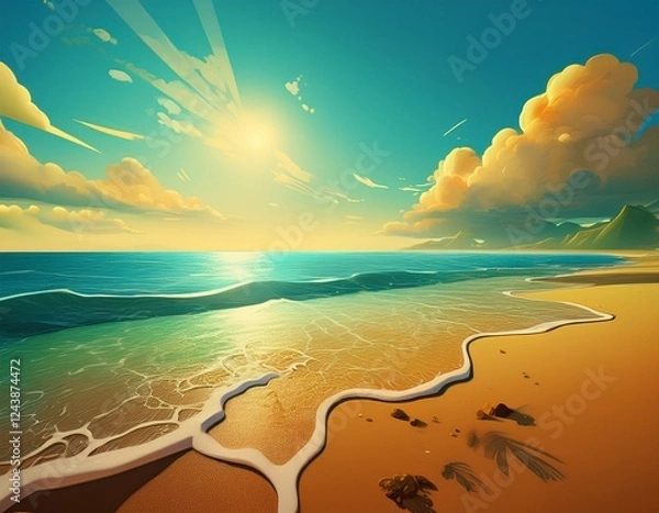 Obraz beach and sea background