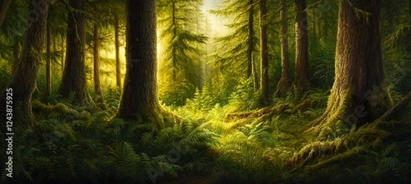 Fototapeta Green Forest Loading Bar