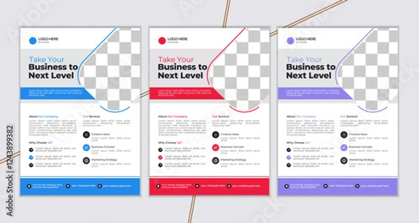 Fototapeta Creative Corporate & Business Flyer Brochure Template Design,  Modern Abstract Business Flyer Template And Editable Vector Template Design