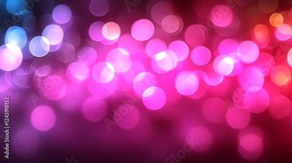 Obraz Abstract Pink and Blue Bokeh Lights Background