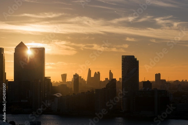 Obraz Canary Wharf Sunset