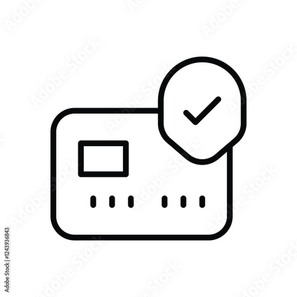 Obraz Secure Card vector icon