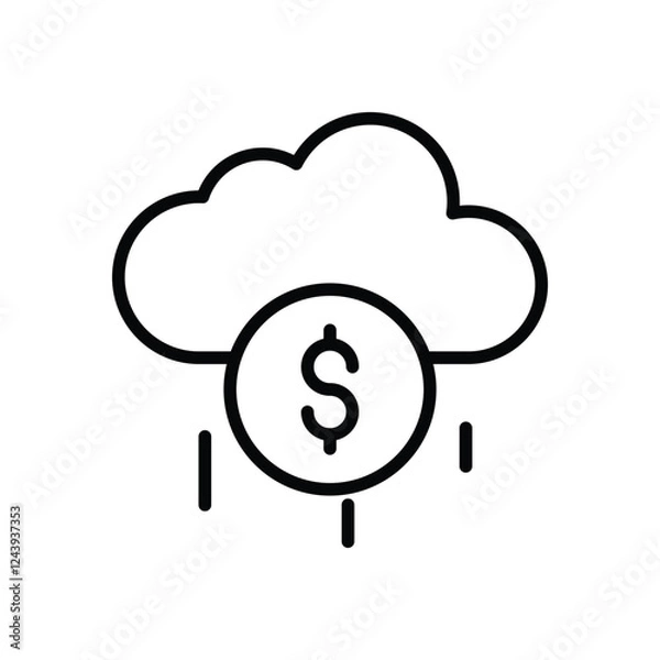 Obraz Cloud Earning vector icon