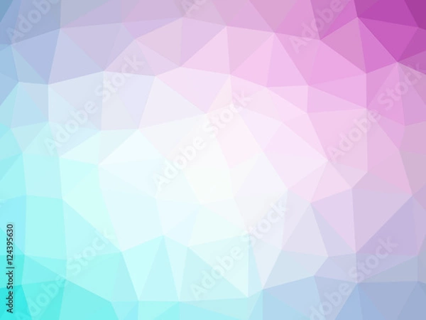 Fototapeta Abstract purple blue gradient polygon shaped background