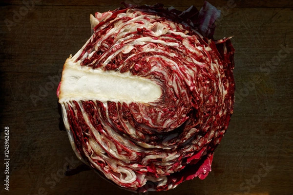 Obraz Połówka radicchio (cykoria sałatowa)