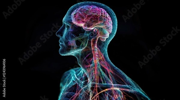 Fototapeta Human Anatomy: A Visual Exploration of the Nervous System
