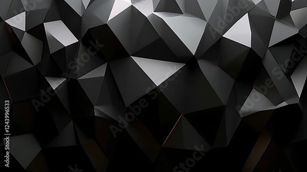 Obraz Abstract Black Polygonal Geometric Background Design