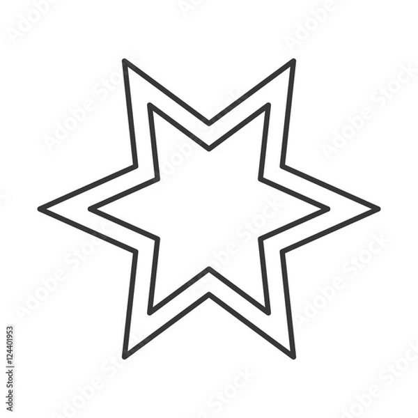 Fototapeta star shape icon. sketch and draw design. vector illustration