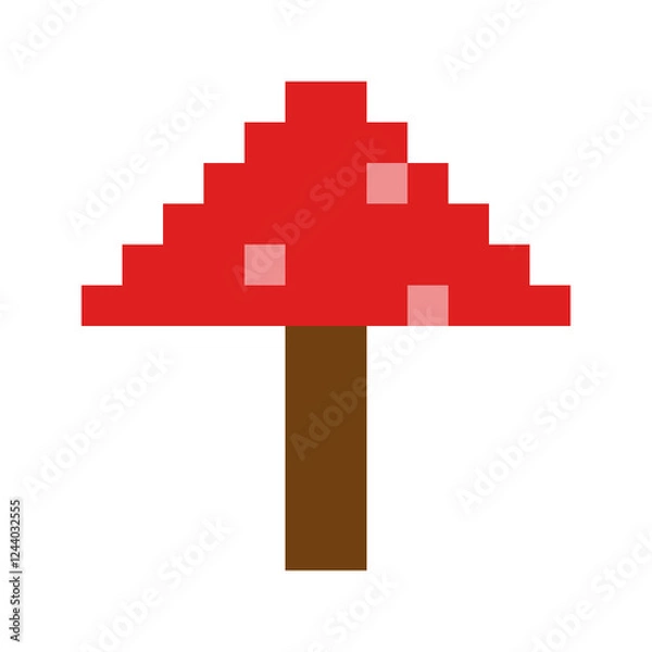 Obraz Mushroom Pixel Art