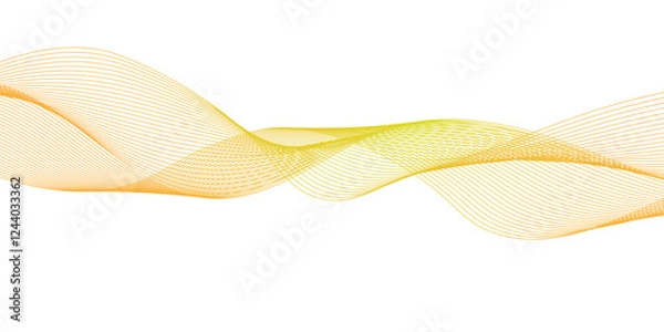 Obraz golden ribbon isolated on white background