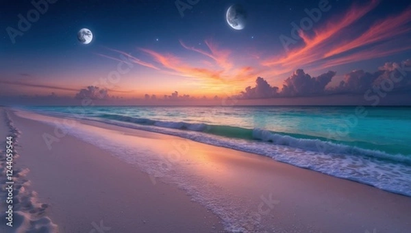 Obraz Wonderful wallpaper sun over the coast