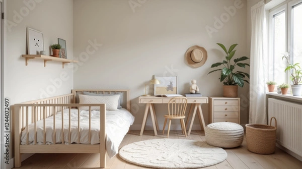 Obraz Children's room interior in Scandinavian style
