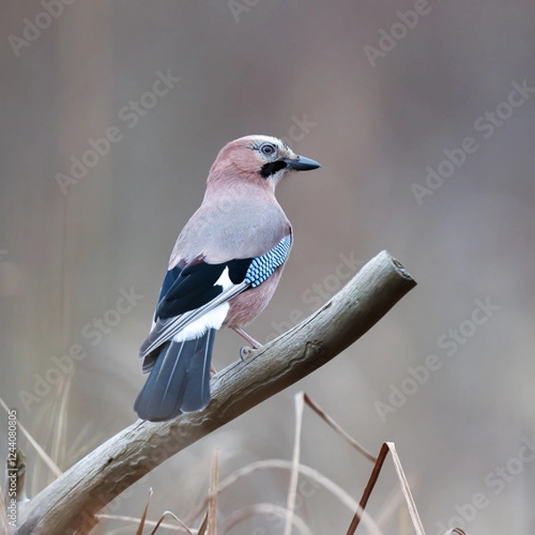 Obraz Jay sitting on an old branch