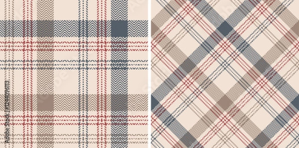 Fototapeta Check plaid set seamless pattern.