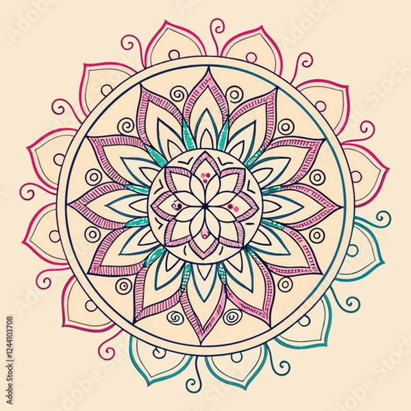 Obraz colourfull mandala design