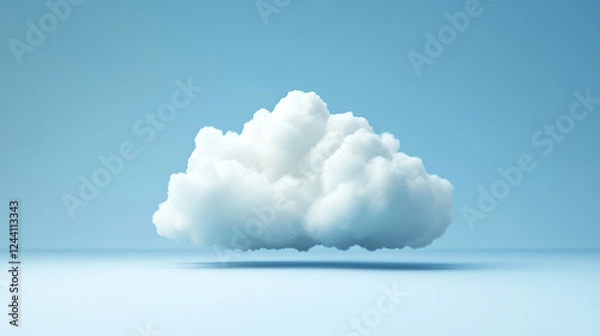 Fototapeta Cloud technology. Polygonal wireframe cloud storage sign with two arrows up and down on dark blue with dots, stars. Cloud computing, big data Concept illustration or background