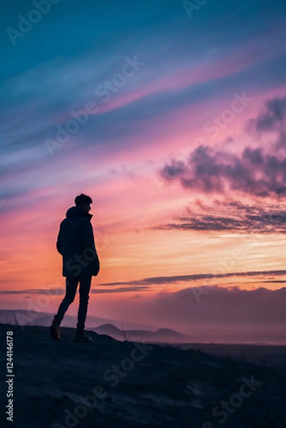 Fototapeta 夕日に染まるススキ - 哀愁漂う秋の風景