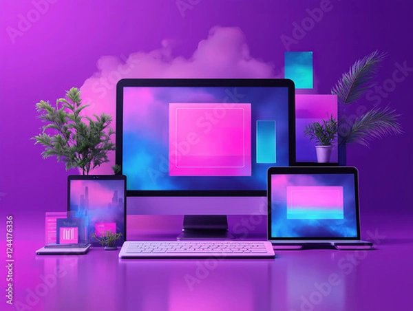 Fototapeta Responsive Web Design as a Solution for Business Challenges