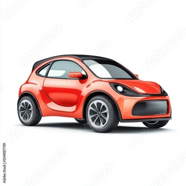 Obraz modern hatchback, isolated on white