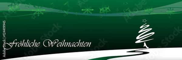 Fototapeta Banner grün - Fröhliche Weihnachten