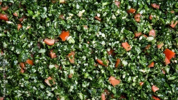 Fototapeta A Visual Feast: Scrumptious and Vibrant Tabbouleh Salad