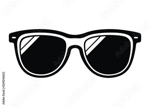 Fototapeta sunglass silhouette, Sunglass silhouette vector, sunglasses icon vector 