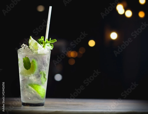 Obraz mojito cocktail on the bar.
