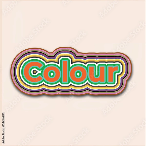 Fototapeta Colour Text Effect Style – Editable Stock Vector Design