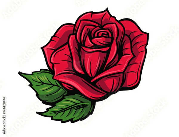 Obraz Red Rose Cartoon