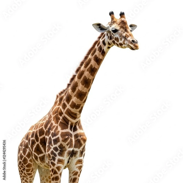 Fototapeta giraffe isolated on white