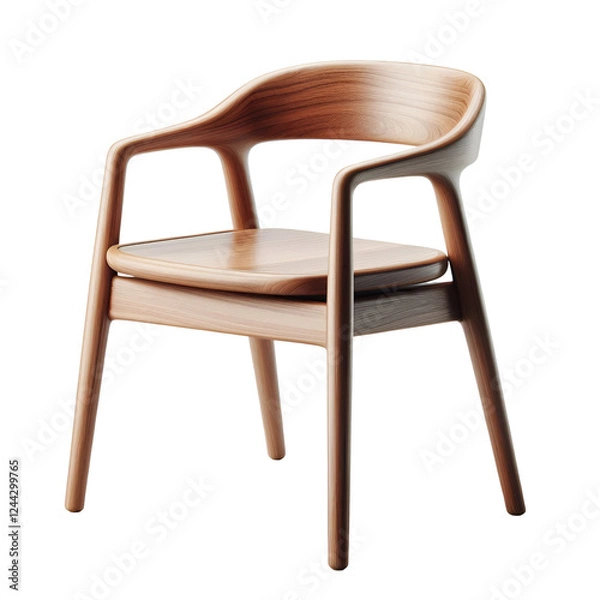 Obraz wooden chair isolated on white