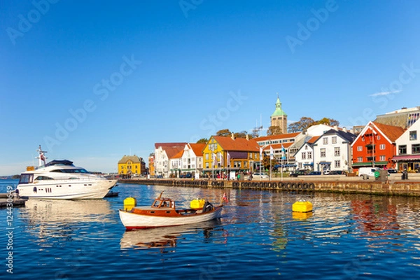 Fototapeta A view of the city centre of Stavanger in Norway.