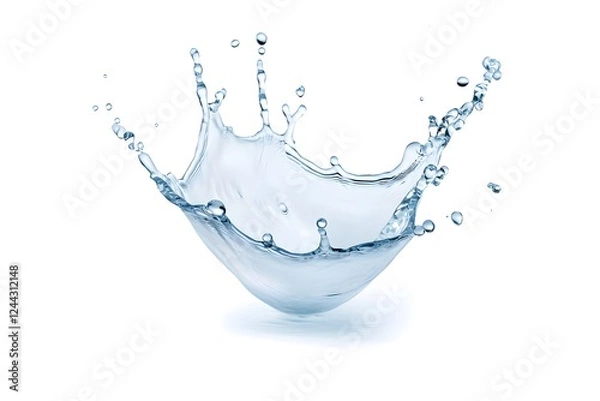 Fototapeta Water splash on white background