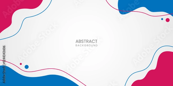 Obraz Blue Red Color Waves Liquid Abstract Background Vector