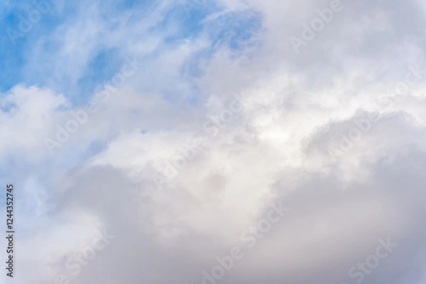 Fototapeta Blue sky background with storm clouds