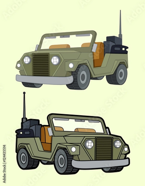 Obraz Open Jeep Cars Vector