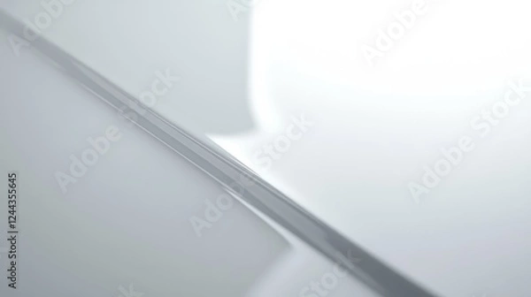 Fototapeta Clean minimalistic design with subtle shadows and smooth white surfaces creating a modern abstract aesthetic. Ideal for minimalism theme, professional presentation, and corporate branding