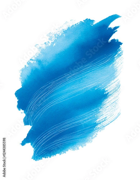 Obraz Abstract blue paint stroke