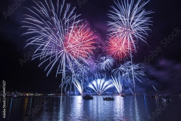 Obraz fireworks over the lake