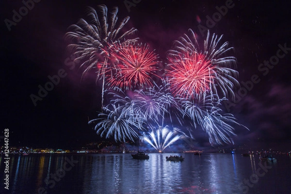 Obraz fireworks over the lake