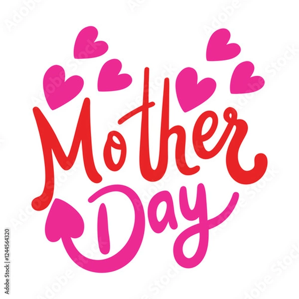 Obraz Happy Mother's Day typography vector illustration